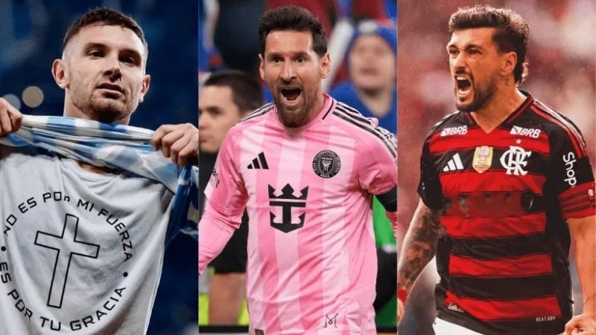 Messi sẽ cạnh tranh với hai đối thủ Adrian Martinez (trái) và De Arrascaeta (phải)